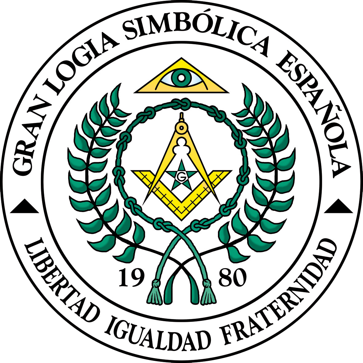 Sello oficial de la Gran Logia Simbólica Española (GLSE)