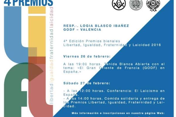 (VIDEO) 4ª Jornadas de los premios LIF&L – Logia Blasco Ibáñez